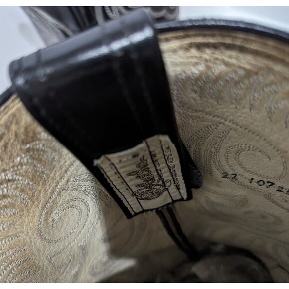 Olathe Vtge Western Boots 10B.Made Olathe Kansas USA Cats Paw Heel Can Be Unisex - Picture 15 of 16